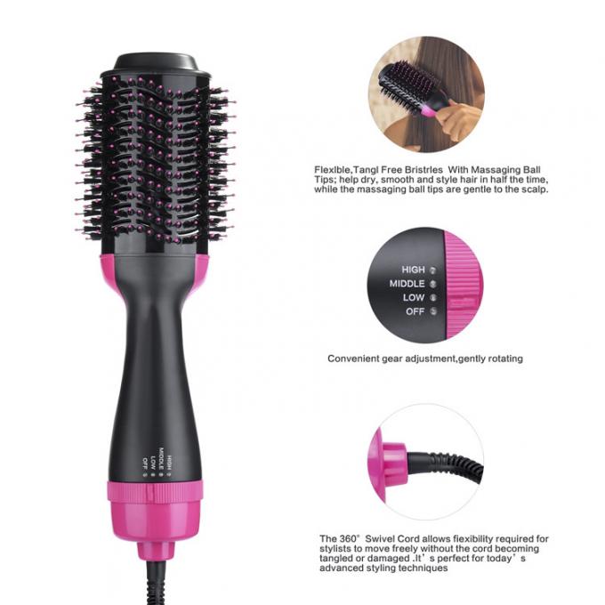 1000W Hot Air 3 In 1 One Step Ionic Hair Brush For Women